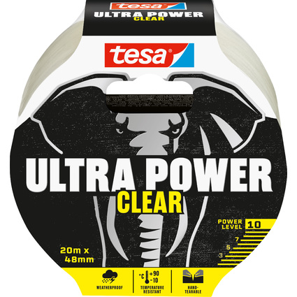 tesa Reparaturband ULTRA POWER CLEAR, 48 mm x 20,0 m