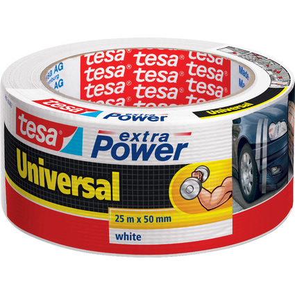 tesa Folienband extra Power Universal, 50 mm x 25 m, wei