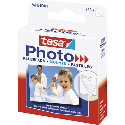 tesa Photo Foto-Klebepads, wei, beidseitig klebend