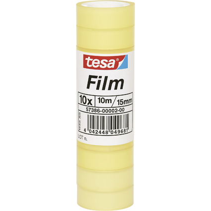 tesa Film standard, transparent, 15 mm x 10 m