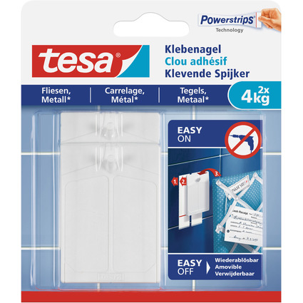 <small>tesa Powerstrips Klebenagel für Fliesen und Metall 4 0 kg (77766-00000-00)</small>
