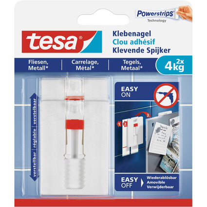 <small>tesa Powerstrips Klebenagel für Fliesen und Metall 4 0 kg (77767-00000-00)</small>