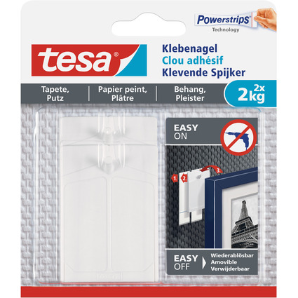 <small>tesa Powerstrips Klebenagel für Tapete und Putz 2 0 kg (77776-00000-00)</small>