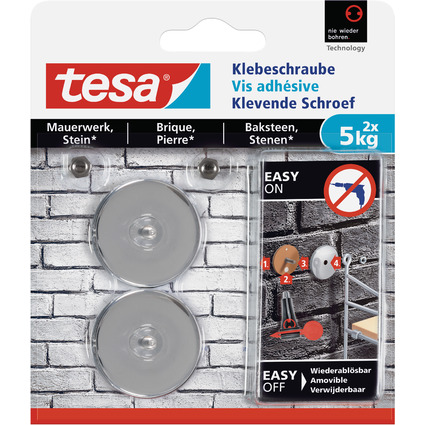 <small>tesa Klebeschraube für Mauerwerk rund 5 0 kg (77906-00000-00)</small>