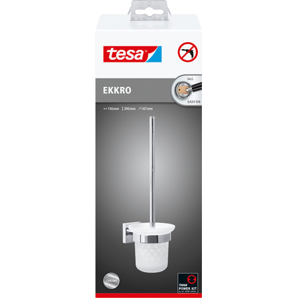 <small>tesa WC-Garnitur EKKRO verchromt inkl. Klebelösung (40233-00000-00)</small>