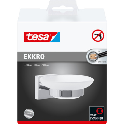<small>tesa Seifenhalter EKKRO satiniertes Glas inkl. Klebelösung (40240-00000-00)</small>