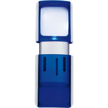 WEDO Rechtecklupe mit LED-Beleuchtung, transluzent-blau