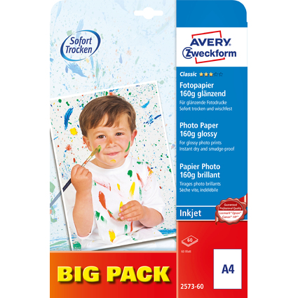 AVERY Zweckform Inkjet-Foto-Papier Classic, DIN A4, 160 g/qm