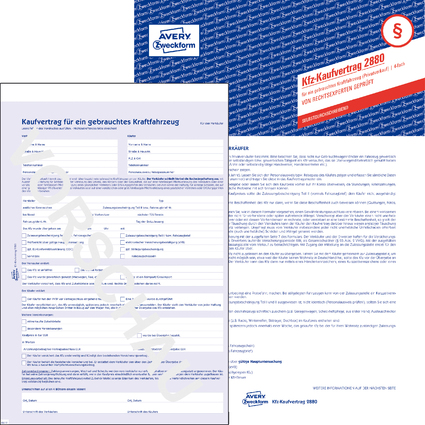 AVERY Zweckform Vordruck "Kaufvertrag fr KFZ", 4-fach, A4