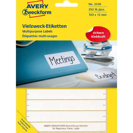 AVERY Zweckform Vielzweck-Etiketten, 105 x 13 mm, wei, FP