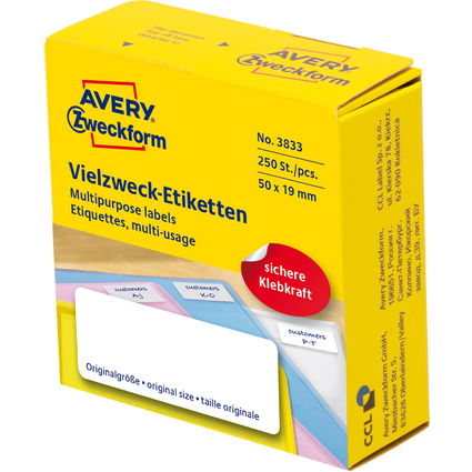 AVERY Zweckform Vielzweck-Etiketten, 50 x 19 mm, Spender