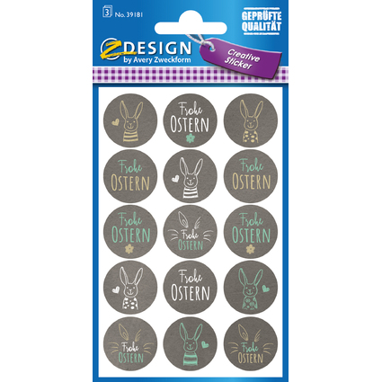 AVERY Zweckform ZDesign Oster-Sticker "Buttons"
