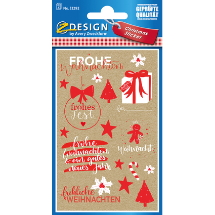 AVERY Zweckform ZDesign Weihnachts-Sticker "Xmas Motive"