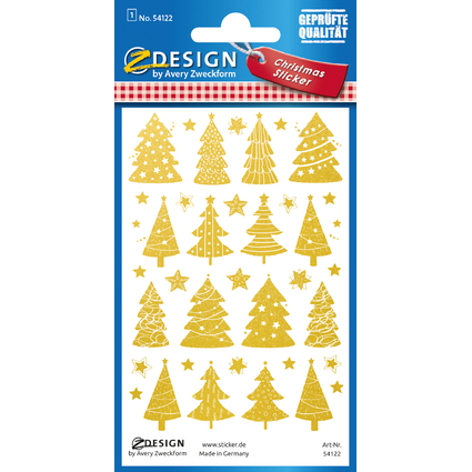 AVERY Zweckform ZDesign Weihnachts-Sticker "Weihnachtsbäume"