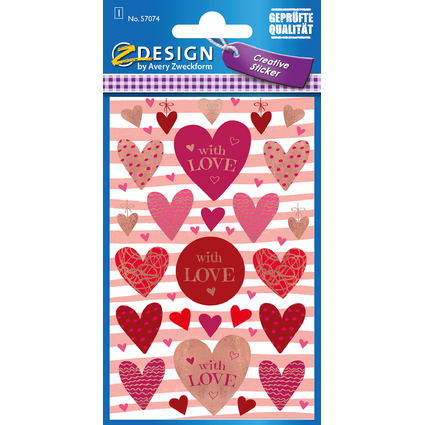 AVERY Zweckform ZDesign Geschenke-Sticker "LOVE"