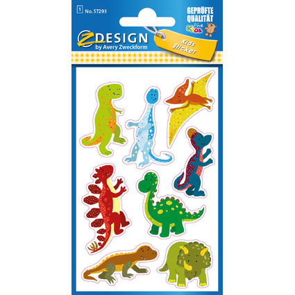 AVERY Zweckform ZDesign KIDS Glitter-Sticker "Dinosaurier"