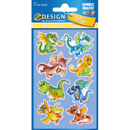 AVERY Zweckform ZDesign KIDS Glossy-Sticker "Drachen"