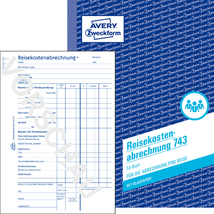 AVERY Zweckform Formularbuch "Reisekostenabrechnung", A5