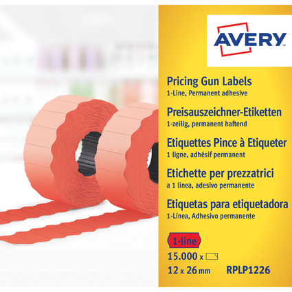 AVERY Zweckform Preisauszeichner-Etiketten, 26 x 12 mm, rot