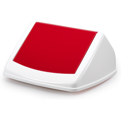 DURABLE Deckel DURABIN FLIP LID SQUARE 40, wei/rot