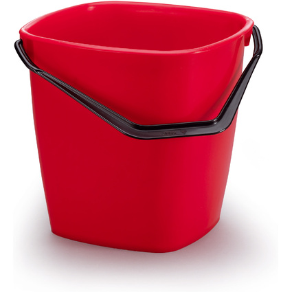 DURABLE Putzeimer BUCKET, 14 Liter, rechteckig, rot