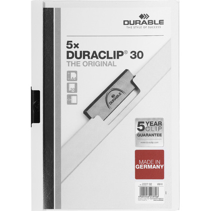 DURABLE Klemmhefter DURACLIP ORIGINAL 30, DIN A4, wei