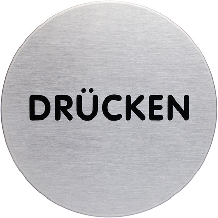 DURABLE Piktogramm "Drcken", Durchmesser: 65 mm, silber