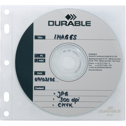 DURABLE CD-/DVD-Hlle COVER FILE, PP, transparent