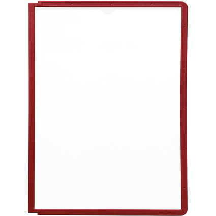 DURABLE Sichttafel SHERPA, DIN A4, Rahmen: rot