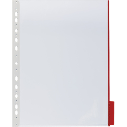 DURABLE Sichttafel FUNCTION, DIN A4, transparent, Tab: rot