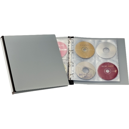 DURABLE CD-/DVD-Album 96, Ringbuch, PP, schwarz / silber