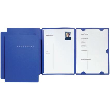 <small>PAGNA Bewerbungsmappe "Select" DIN A4 aus Karton blau (22002-02)</small>