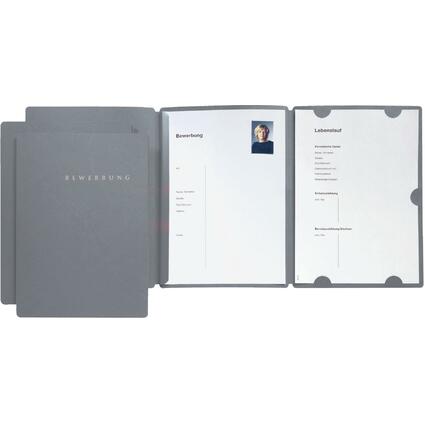 <small>PAGNA Bewerbungsmappe "Select" DIN A4 aus Karton grau (22002-06)</small>