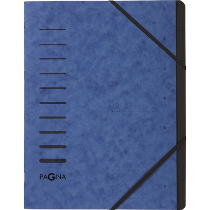 PAGNA Ordnungsmappe "Sorting File", 7 Fcher, blau