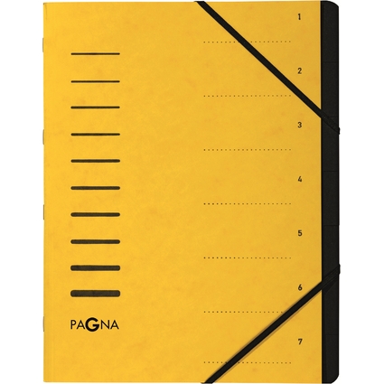 PAGNA Ordnungsmappe "Sorting File", 7 Fcher, gelb