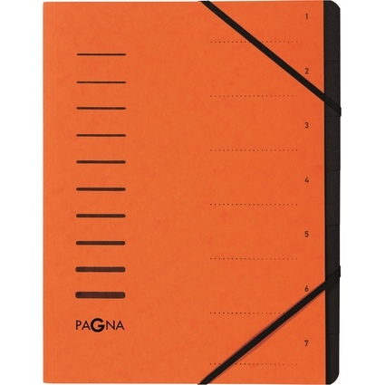 PAGNA Ordnungsmappe "Sorting File", 7 Fcher, orange