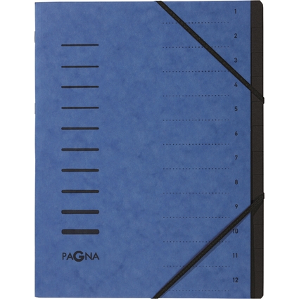 PAGNA Ordnungsmappe "Sorting File", 12 Fcher, blau