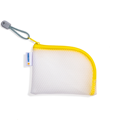 HERMA Reiverschlusstasche "Mesh Bags", DIN A7, gelb