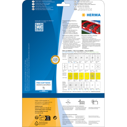 HERMA Folien-Etiketten SPECIAL, 97 x 42,3 mm, ablsbar