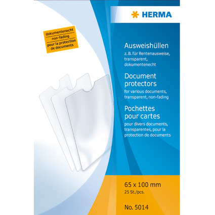 HERMA Ausweishlle, PP, 1-fach, 0,14 mm, Format: 65 x 100 mm