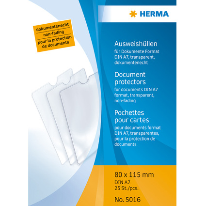 HERMA Ausweishlle, PP, 1-fach, 0,14 mm, Format: 80 x 115 mm