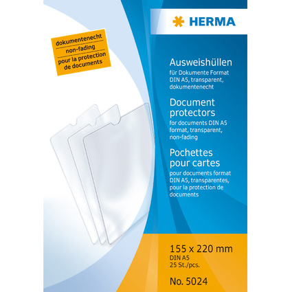 HERMA Ausweishlle, PP, 1-fach, 0,14 mm, Format: 155 x 220mm