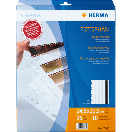 HERMA Negativhllen fr 10 x 4 Negative, aus PP, transparent