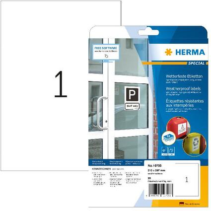 HERMA Wetterfeste Etiketten aus Spezialpapier, 210 x 297 mm