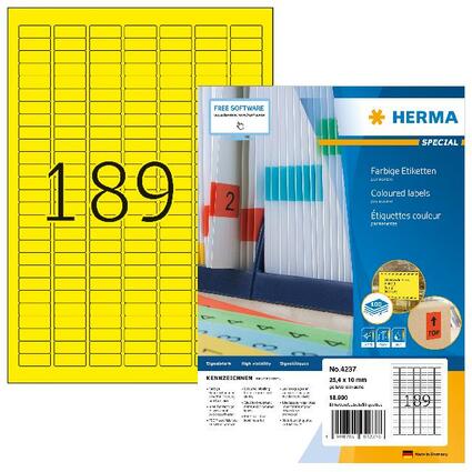 HERMA Universal-Etiketten SPECIAL, 25,4 x 10 mm, gelb