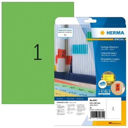 HERMA Universal-Etiketten SPECIAL, 210 x 297 mm, grn