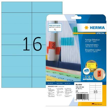 HERMA Universal-Etiketten SPECIAL, 105 x 37 mm, blau