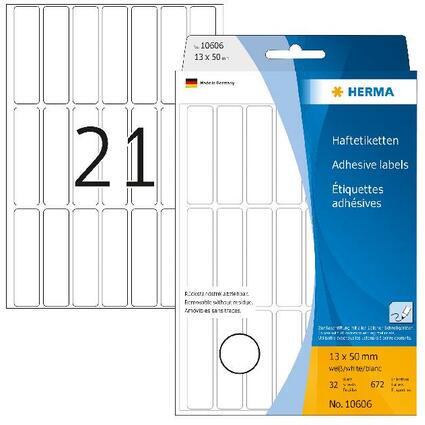 HERMA Vielzweck-Etiketten, 13 x 50 mm, zur Handbeschriftung