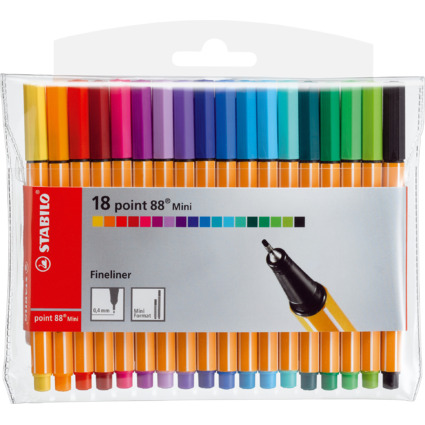 STABILO Fineliner point 88 Mini, 18er Kunststoffetui