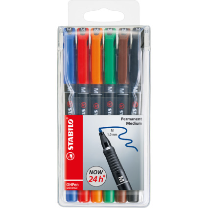 STABILO Permanent-Marker OHPen universal, permanent 6er Etui